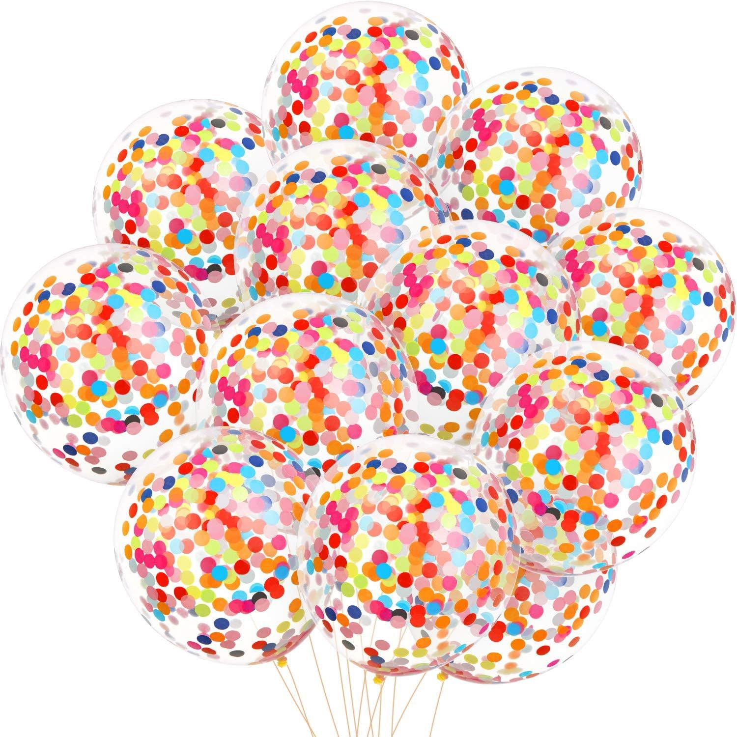 Set 10 Baloane din Latex, Flippy, Model Party Confetti, 30 cm, Multicolore, 2.8 g [6]