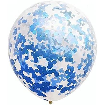 Set 10 Baloane din Latex, Flippy, Model Party Confetti, 5 x Confetti, 5 x Albastru, 25 cm, 2.2g [4]