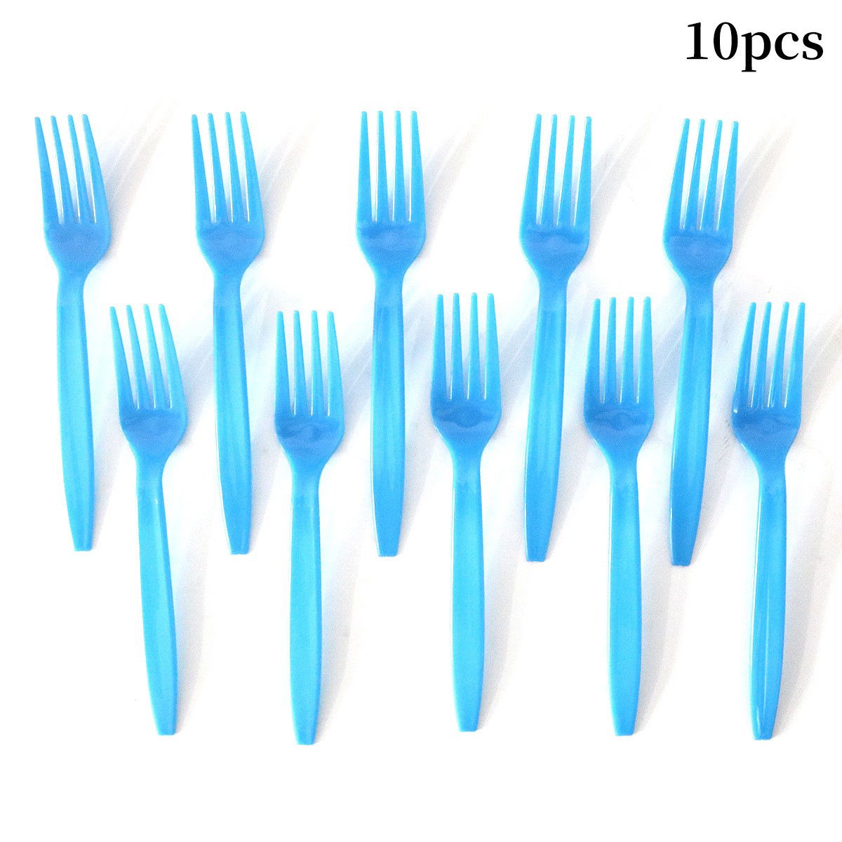 Set 10 Furculite de Unica Folosinta, Flippy, Plastic, 15.5 x 2.5 cm, Albastru [3]