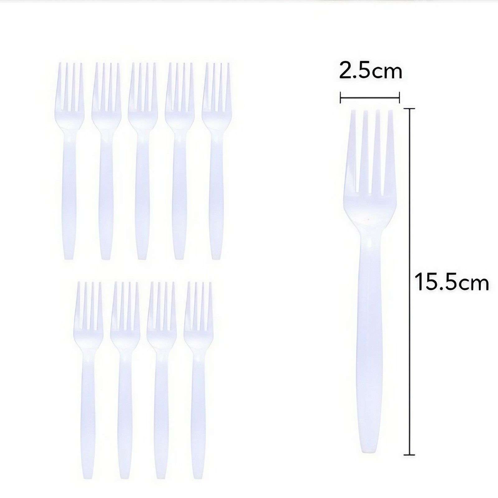 Set 10 Furculite de Unica Folosinta, Flippy, Plastic, 15.5x2.5 cm, Alb [4]