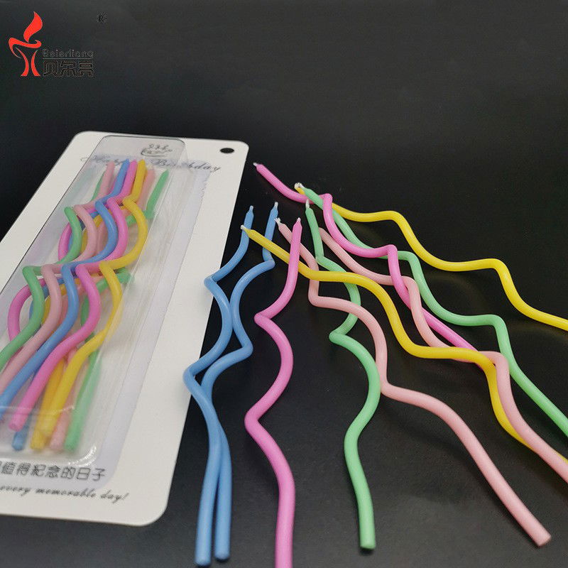 Set 10 Lumanari de Tort, Flippy, Model Spiralat, 17 x 0.34 cm, din Ceara, Multicolor [6]