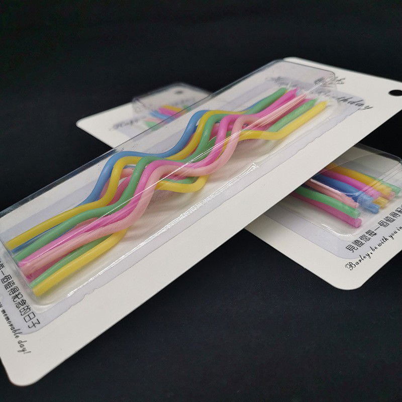 Set 10 Lumanari de Tort, Flippy, Model Spiralat, 17 x 0.34 cm, din Ceara, Multicolor [5]