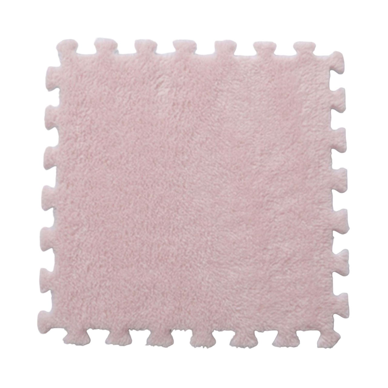 Covorase de joaca - Set 10 Piese Covor tip Puzzle, Flippy, Spuma EVA, Pufos, 30 x 30 x 1 cm, Roz Pudrat