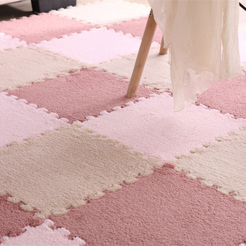 Set 10 Piese Covor tip Puzzle, Flippy, Spuma EVA, Pufos, 30 x 30 x 1 cm, Crem [3]