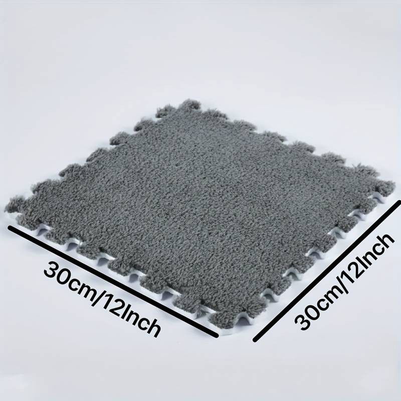 Set 10 Piese Covor tip Puzzle, Flippy, Spuma EVA, Pufos, 30 x 30 x 1 cm, Gri [9]