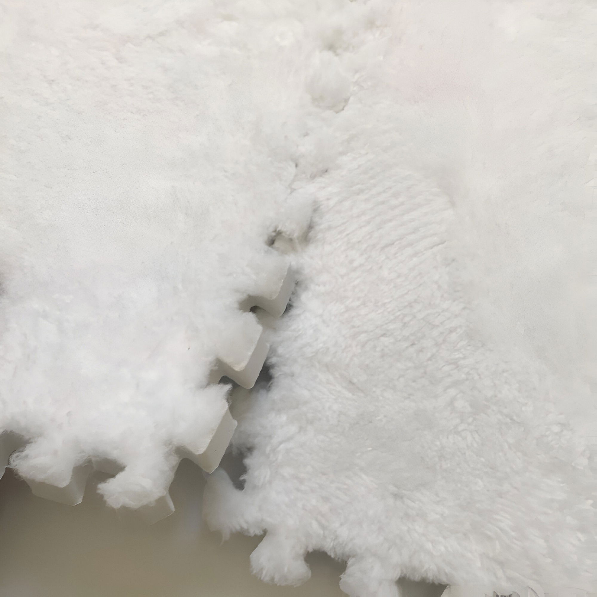 Set 10 Piese Covor tip Puzzle, Flippy, Spuma EVA, Pufos, 30 x 30 x 1 cm, Alb [6]