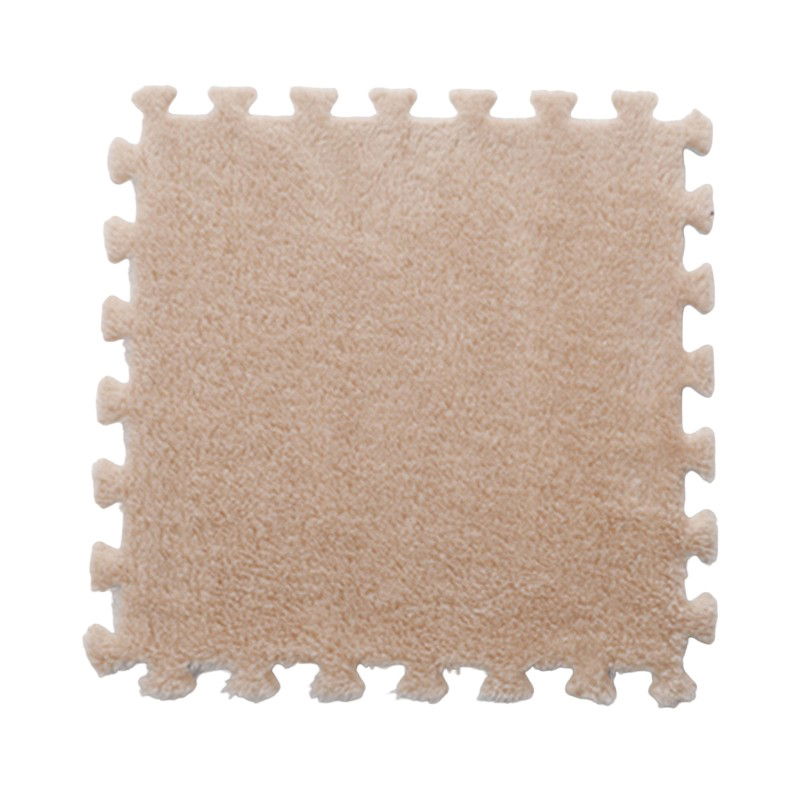 Covorase de joaca - Set 10 Piese Covor tip Puzzle, Flippy, Spuma EVA, Pufos, 30 x 30 x 1 cm, Crem