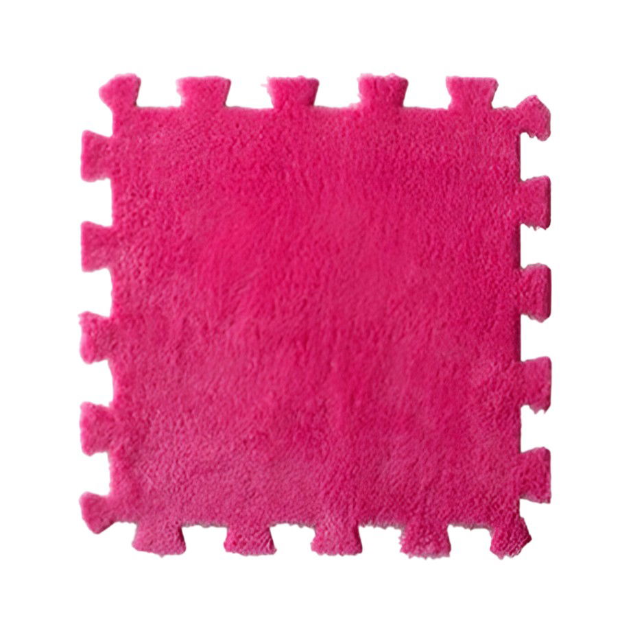 50 - 100 LEI - Set 10 Piese Covor tip Puzzle, Flippy, Spuma EVA, Pufos, 30 x 30 x 1 cm, Roz