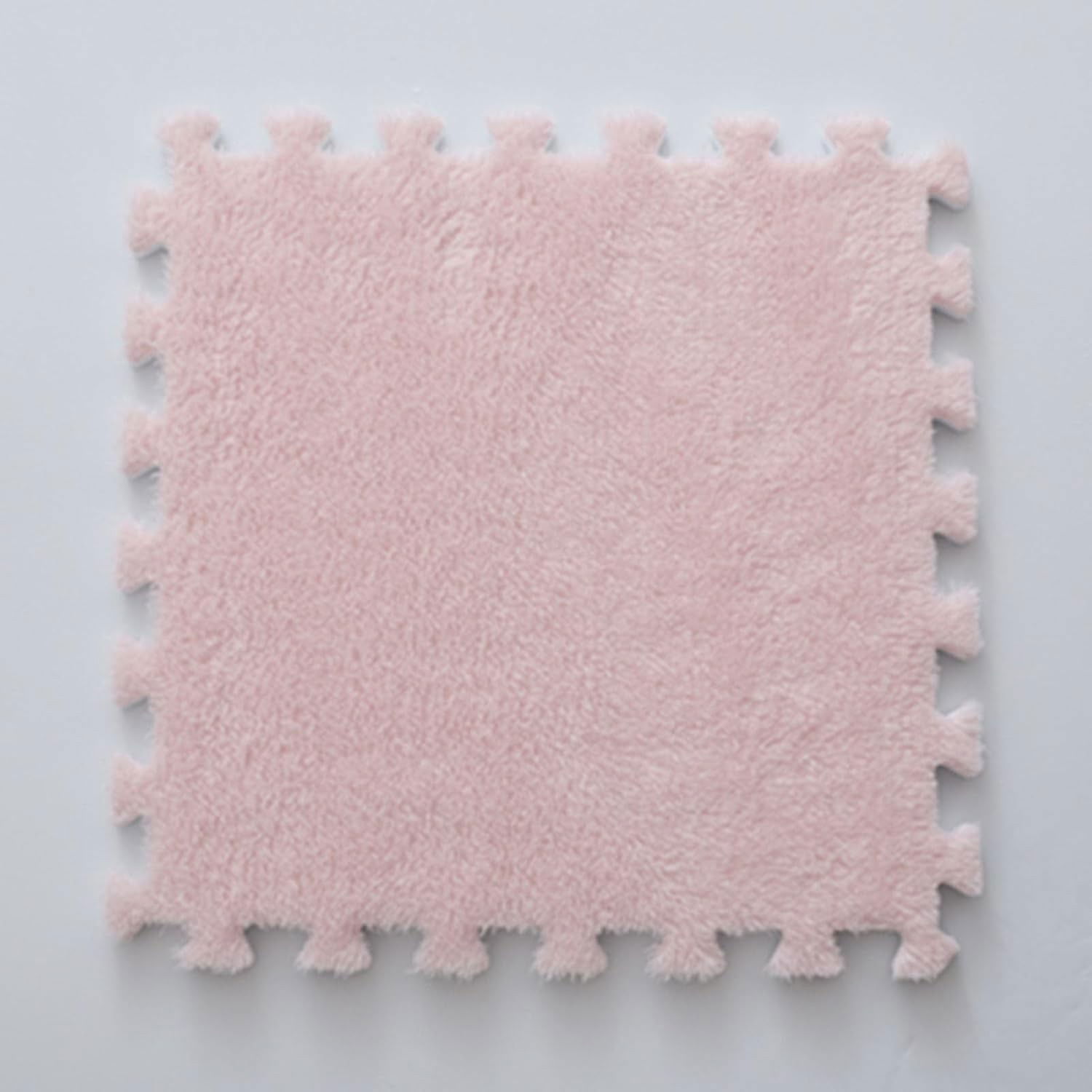Set 10 Piese Covor tip Puzzle, Flippy, Spuma EVA, Pufos, 30 x 30 x 1 cm, Roz Pudrat [6]