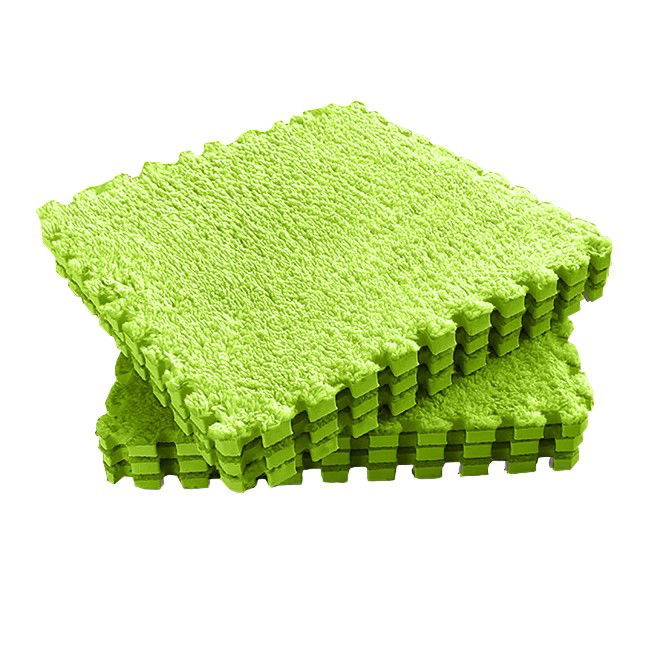 50 - 100 LEI - Set 10 Piese Covor tip Puzzle, Flippy, Spuma EVA, Pufos, 30 x 30 x 1 cm, Verde