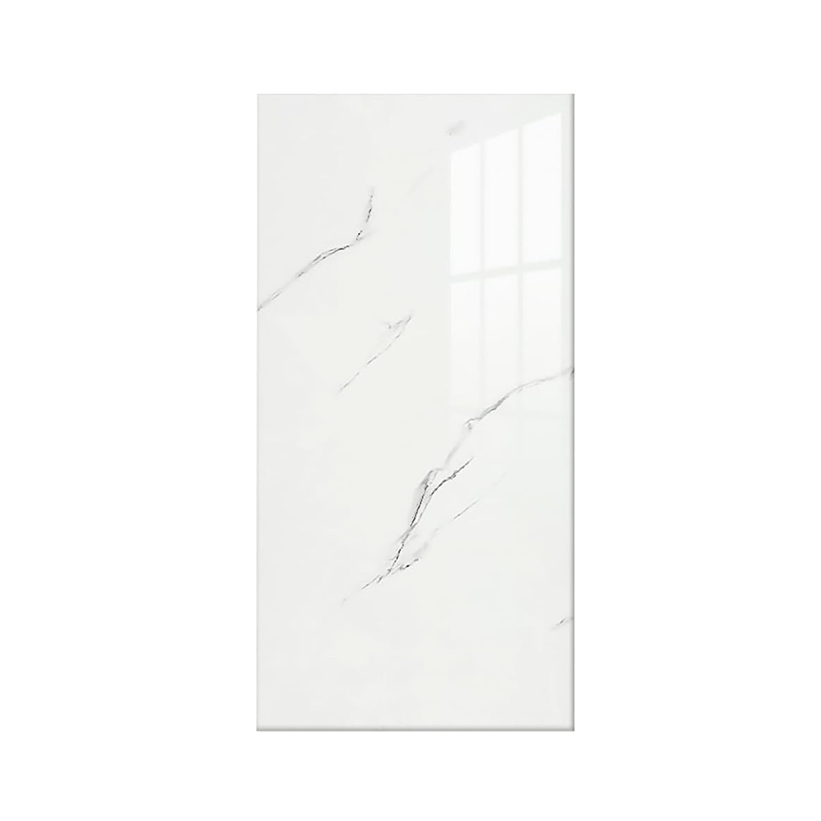 TeoMarket - Set 10 Placi Tapet, Flippy, 60 x 30 cm, Grosime 1.5 mm, din PVC, Model Imitatie de Marmura, Suprafata acoperita 1.8 mp, Alb