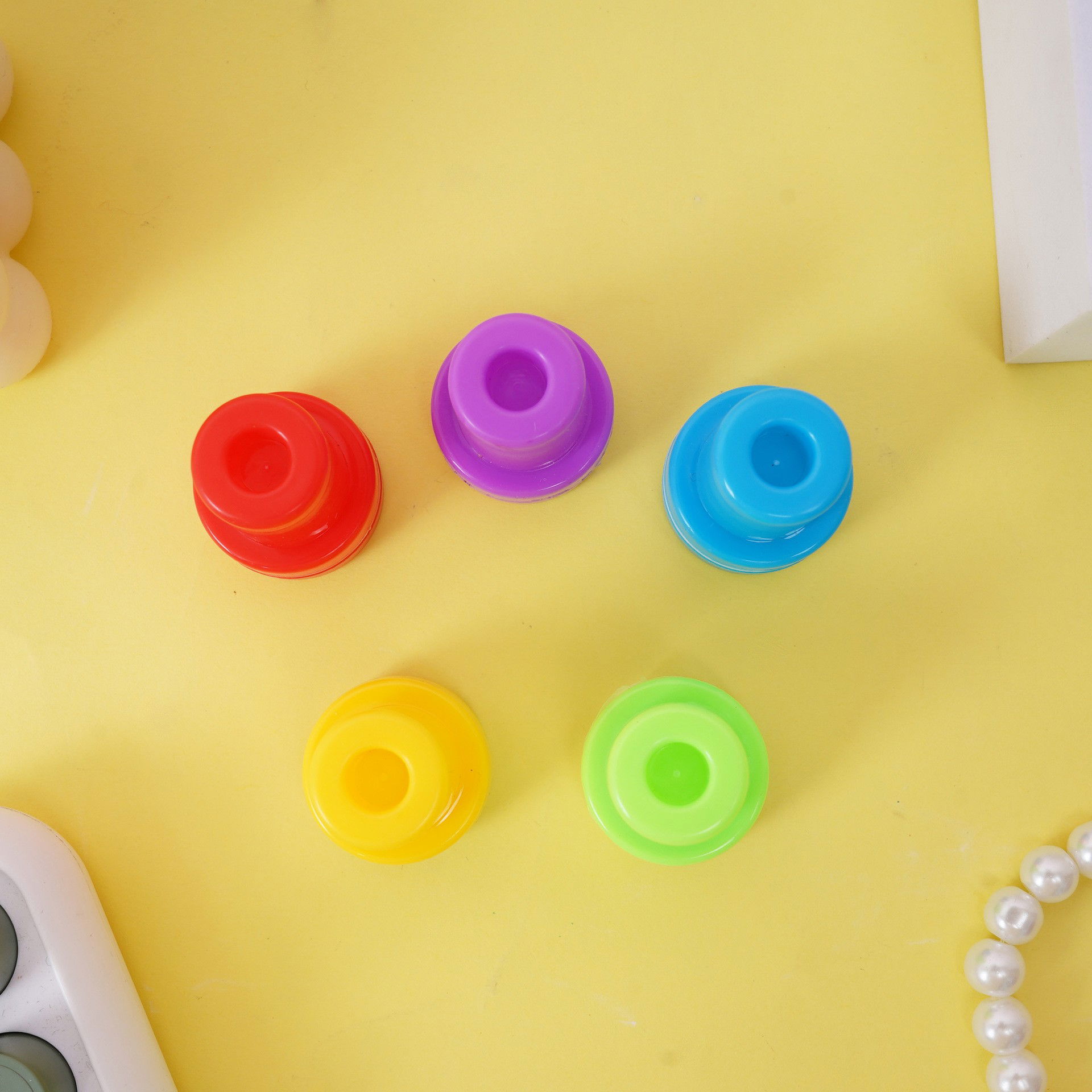 Markere si Set Desen - Set 10 Stampile, Flippy, pentru Copii 4-6 Ani, Model Printese din Desene, 20 x 5 x 2 cm, Multicolor