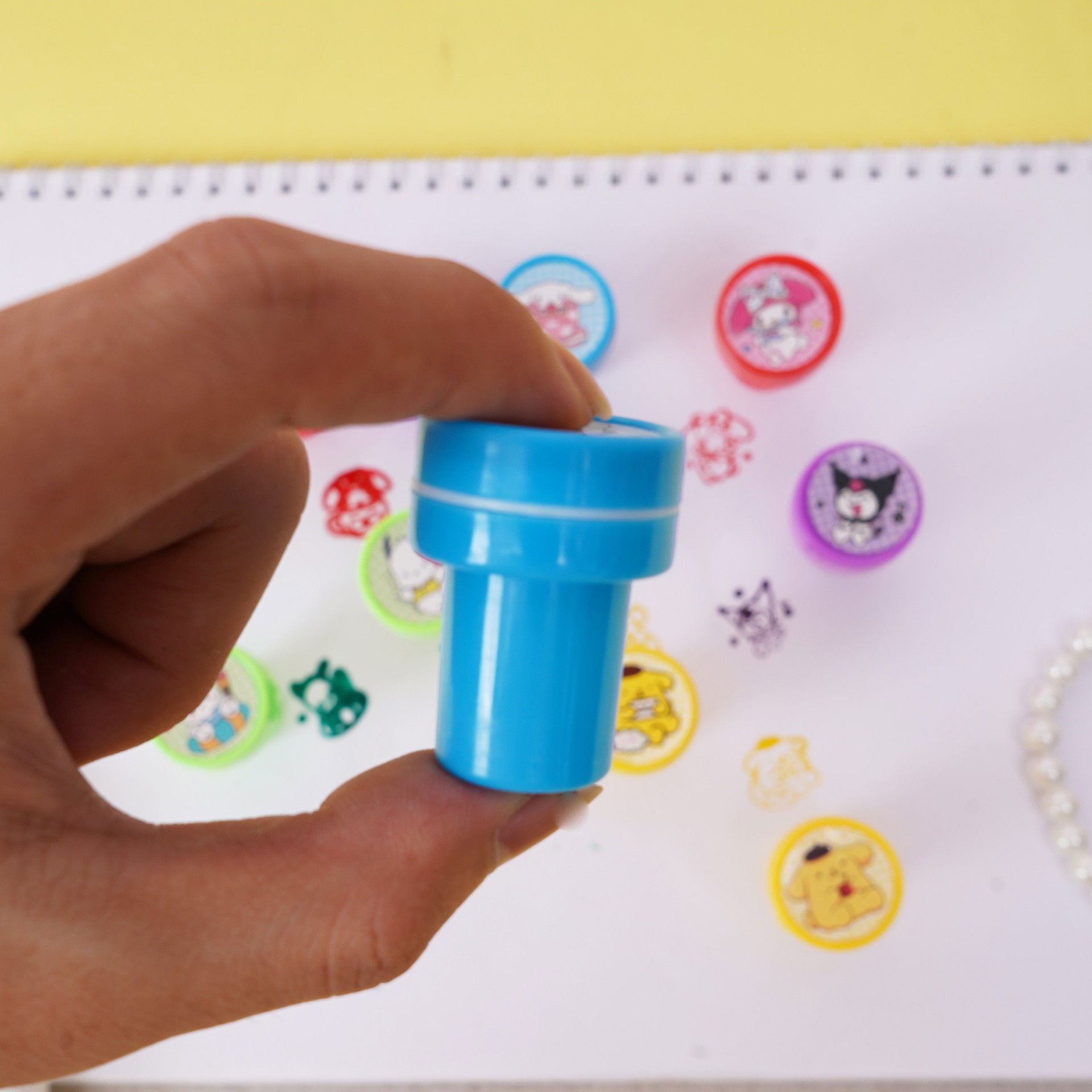 Set 10 Stampile, Flippy, pentru Copii 4-6 Ani, Model Printese din Desene, 20 x 5 x 2 cm, Multicolor [3]