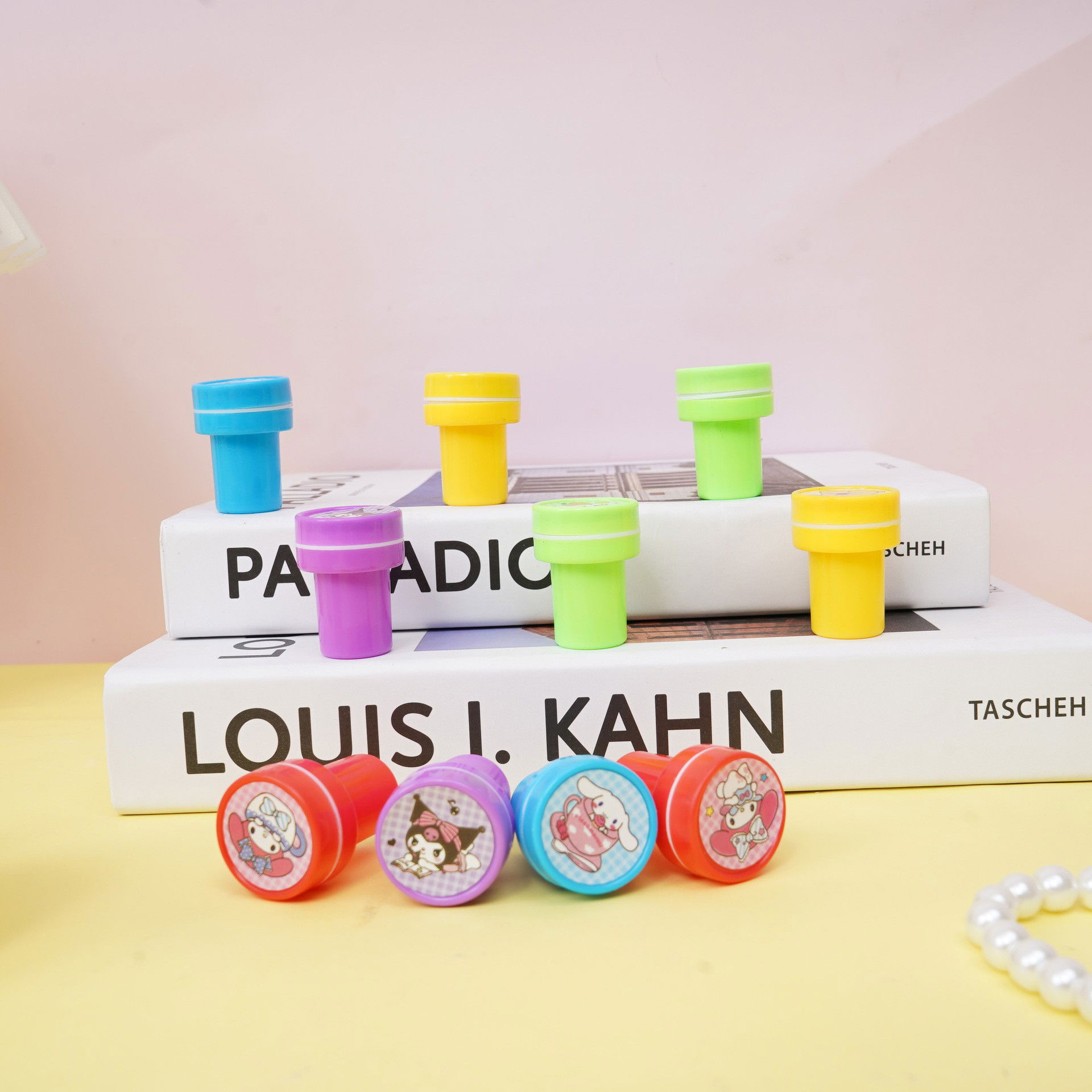 Set 10 Stampile, Flippy, pentru Copii 4-6 Ani, Model Printese din Desene, 20 x 5 x 2 cm, Multicolor [5]