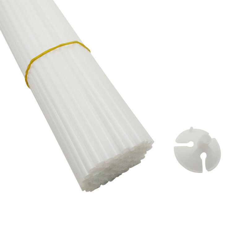 Set 100 Bete cu Rozete pentru Baloane, Flippy, Suporturi de plastic, Usor de instalat, Reutilizabil, Pentru aniversare, Nunta, Ziua de Nastere, Decor, 40 cm, Transparente [3]