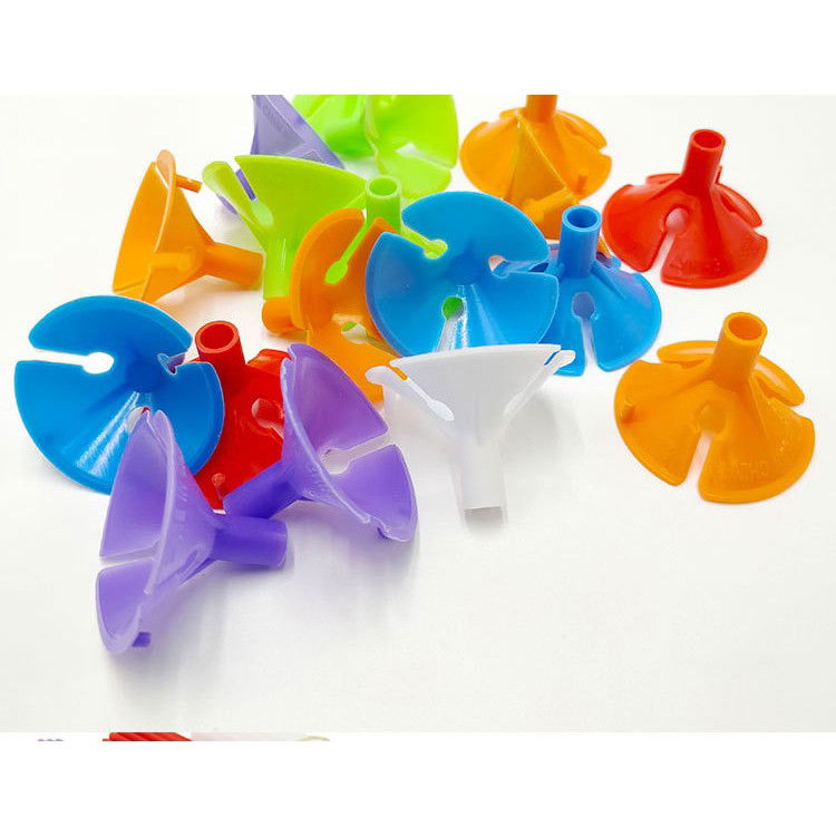 Set 100 Bete cu Rozete pentru Baloane, Flippy, Suporturi de plastic, Usor de instalat, Reutilizabil, Pentru aniversare, Nunta, Ziua de Nastere, Decorar, 40 cm, Multicolore [3]