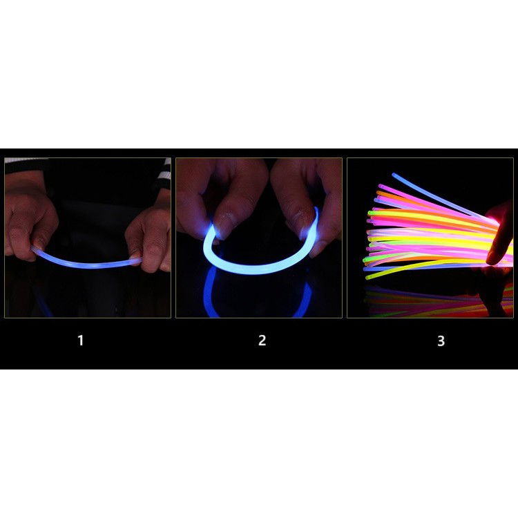 50 - 100 LEI - Set 100 Bratari Luminoase, Flippy, pentru Petreceri, Fosforescente, Glow Sticks, 20 cm, Multicolor