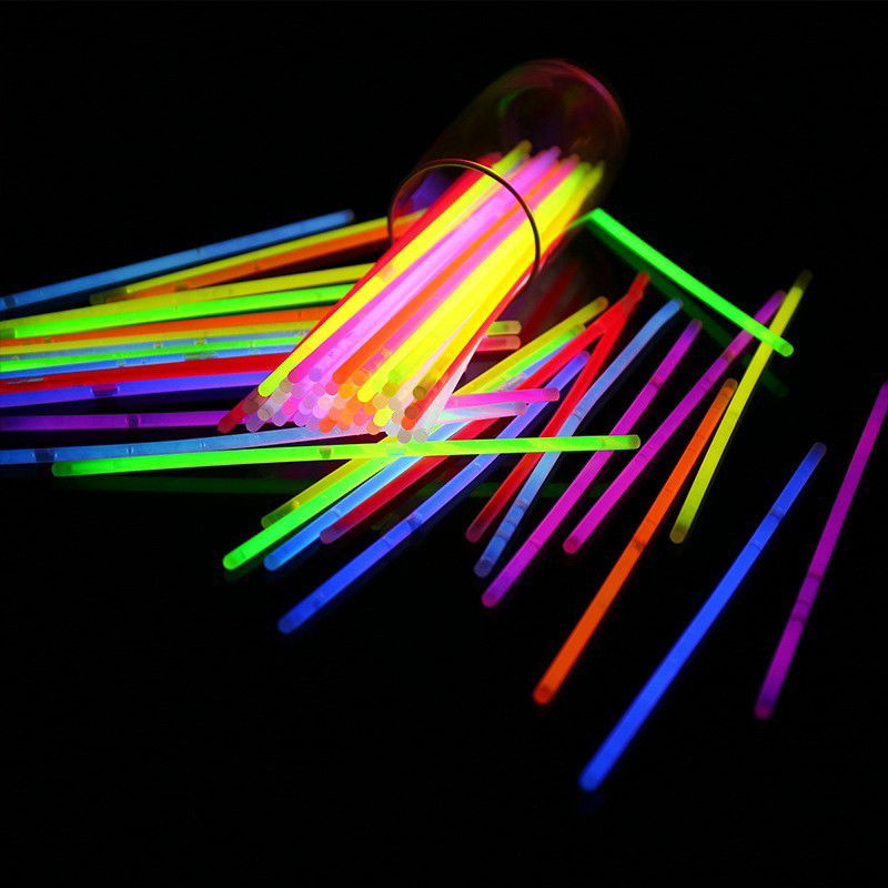 Set 100 Bratari Luminoase, Flippy, pentru Petreceri, Fosforescente, Glow Sticks, 20 cm, Multicolor [5]