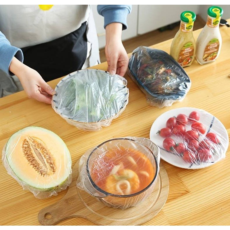 Set 100 Folie de Protectie Elastica pentru Alimente si Boluri Flippy, material plastic, prospetime, diametrul 12 - 40 cm [7]
