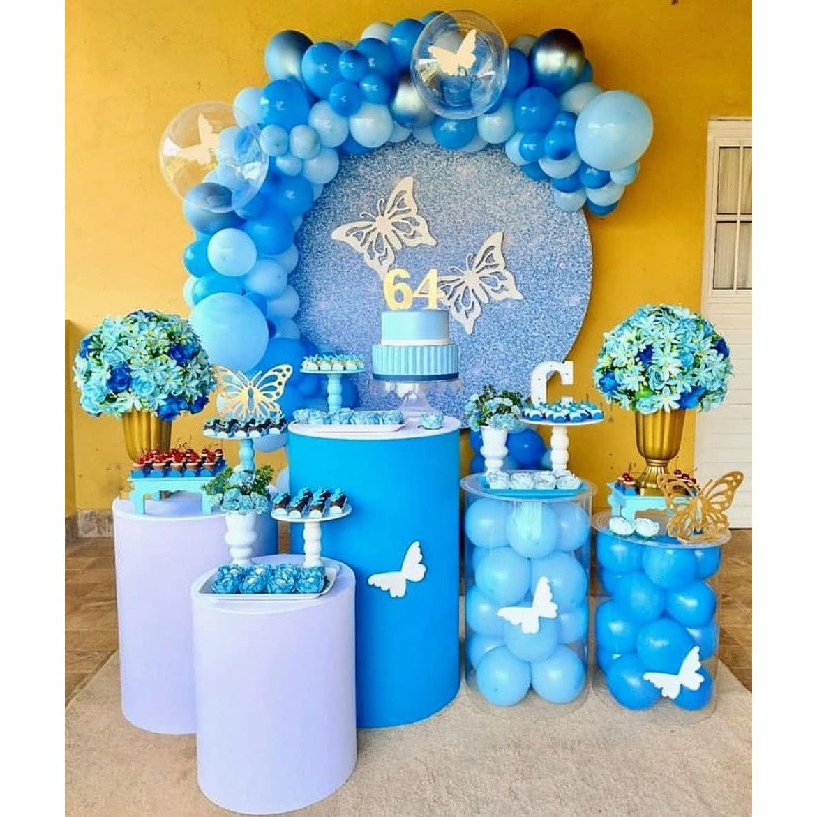 Set 12 Baloane, Flippy, din Latex Standard, 30 cm, Albastru Deschis [4]