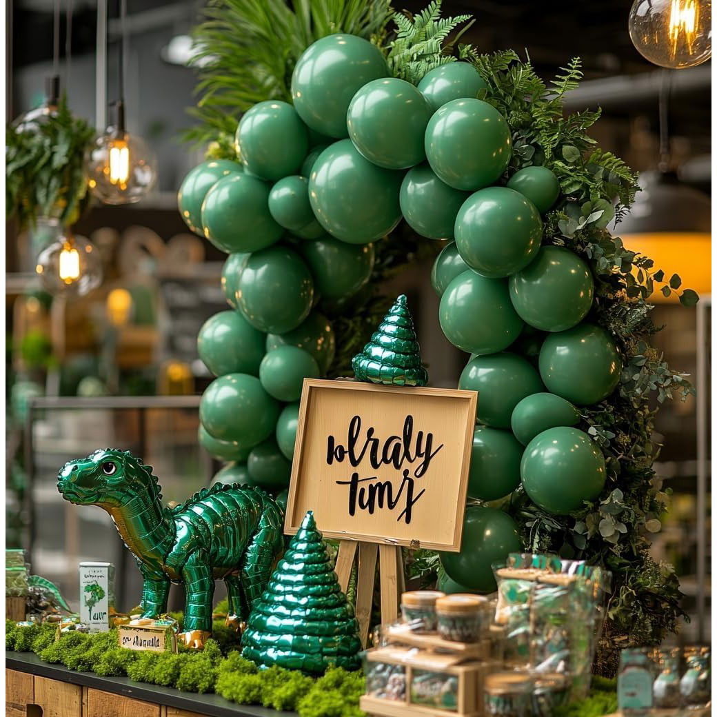 Set 12 Baloane, Flippy, din Latex Standard, 30 cm, Verde Inchis [5]