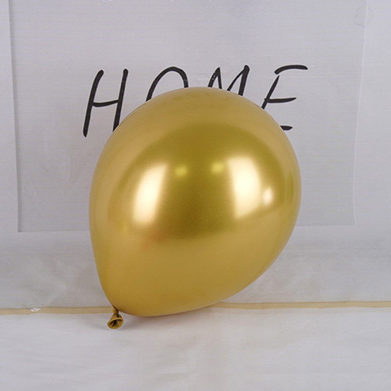 Set 12 Baloane, Flippy, din Latex Chrome, 25 cm, Auriu [4]