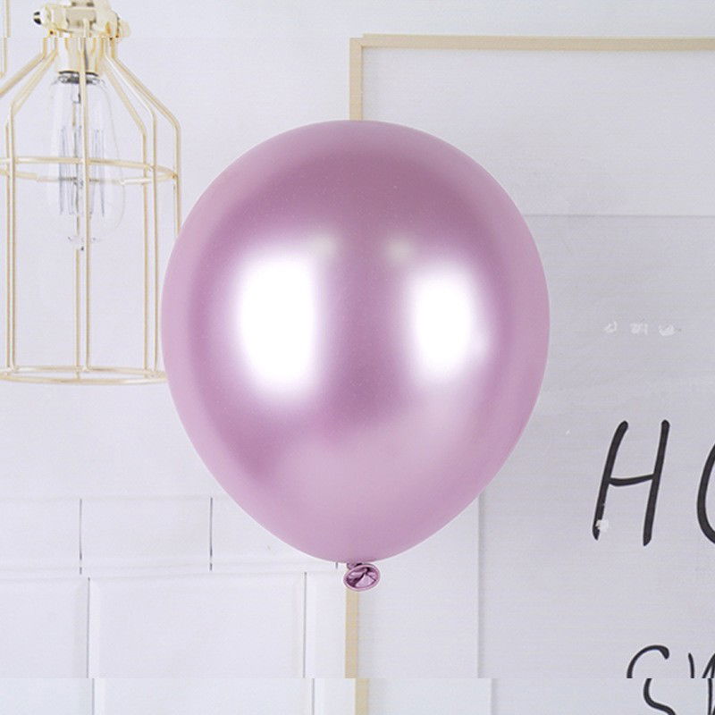 Set 12 Baloane, Flippy, din Latex Chrome, 25 cm, Mov Deschis [4]