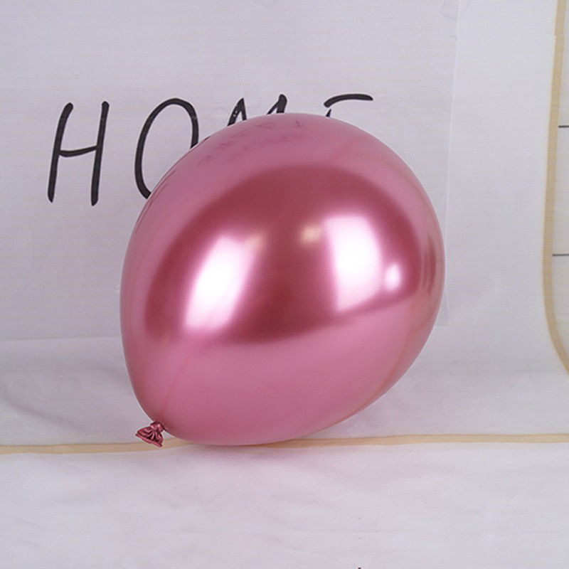 Baloane Latex - Set 12 Baloane, Flippy, din Latex Chrome, 25 cm, Rosu