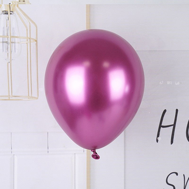 Set 12 Baloane, Flippy, din Latex Chrome, 30 cm, Fucsia [4]