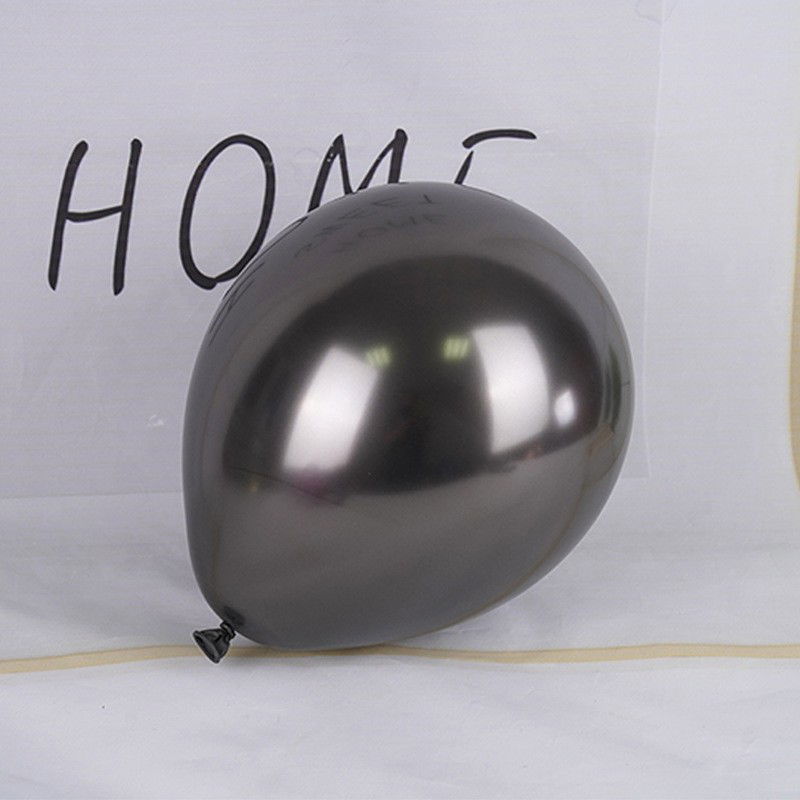 Set 12 Baloane, Flippy, din Latex Chrome, 30 cm, Negru [4]