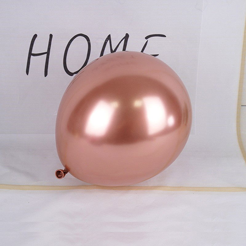 Set 12 Baloane, Flippy, din Latex Chrome, 30 cm, Roz-Auriu [4]