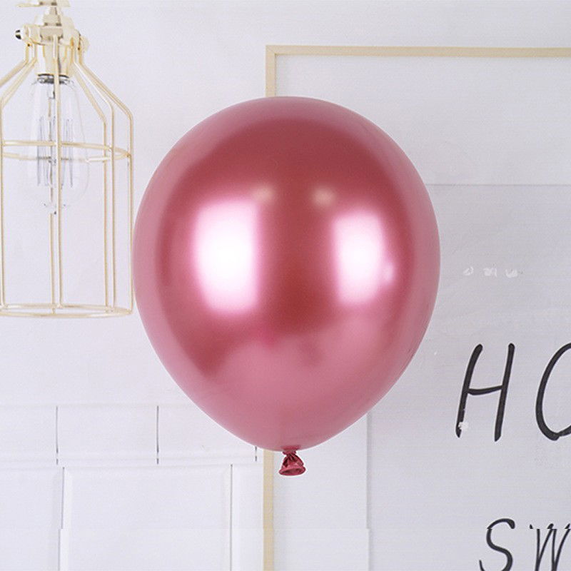 Set 12 Baloane, Flippy, din Latex Chrome, 30 cm, Rosu [4]