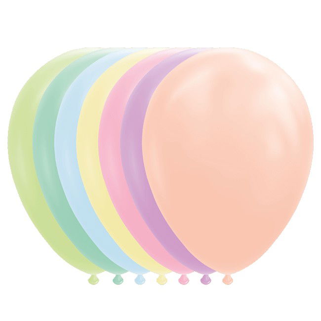 Set 12 Baloane, Flippy, din Latex Macaroon, 30 cm, Albastru [5]