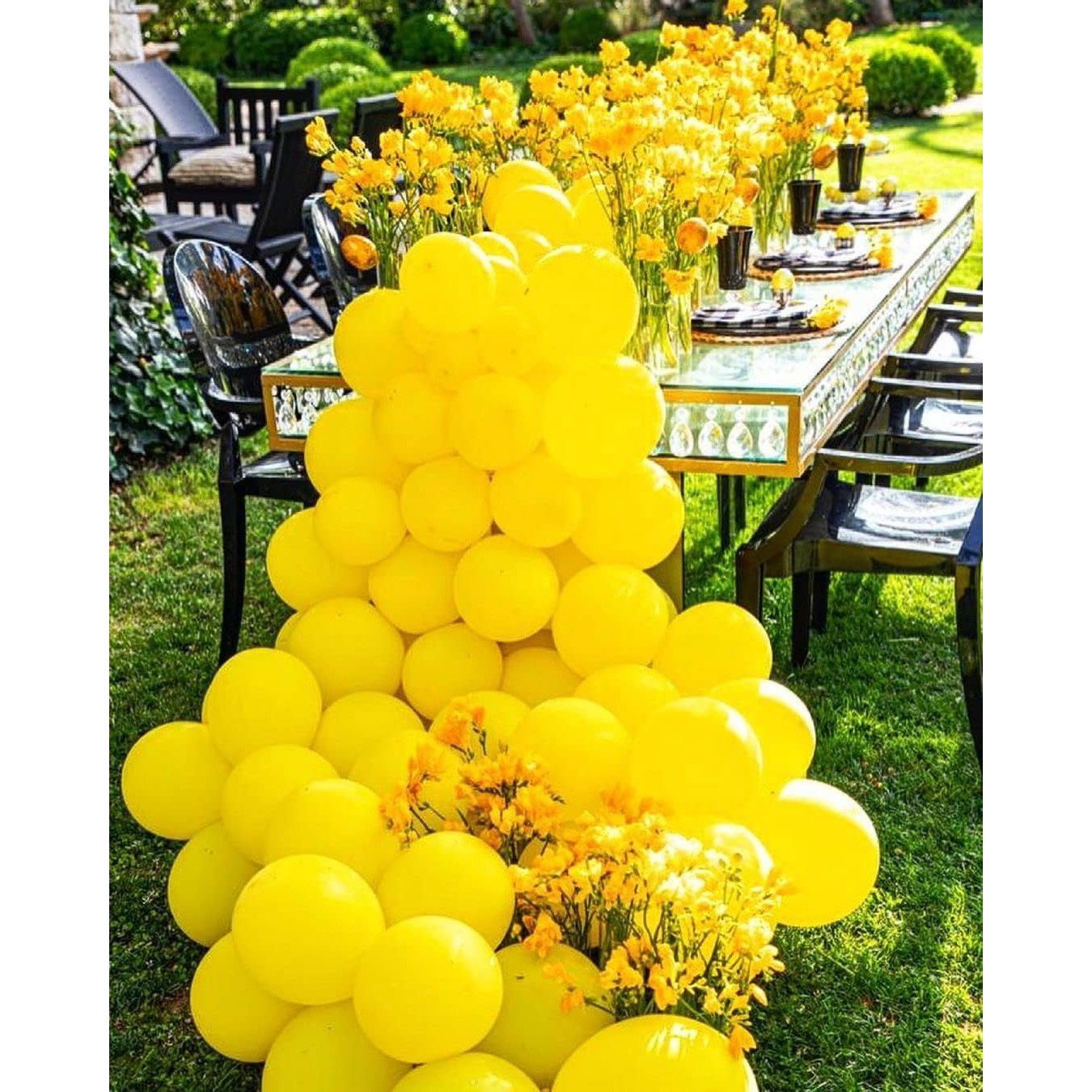 Set 12 Baloane, Flippy, din Latex Standard, 13 cm, Galben [3]