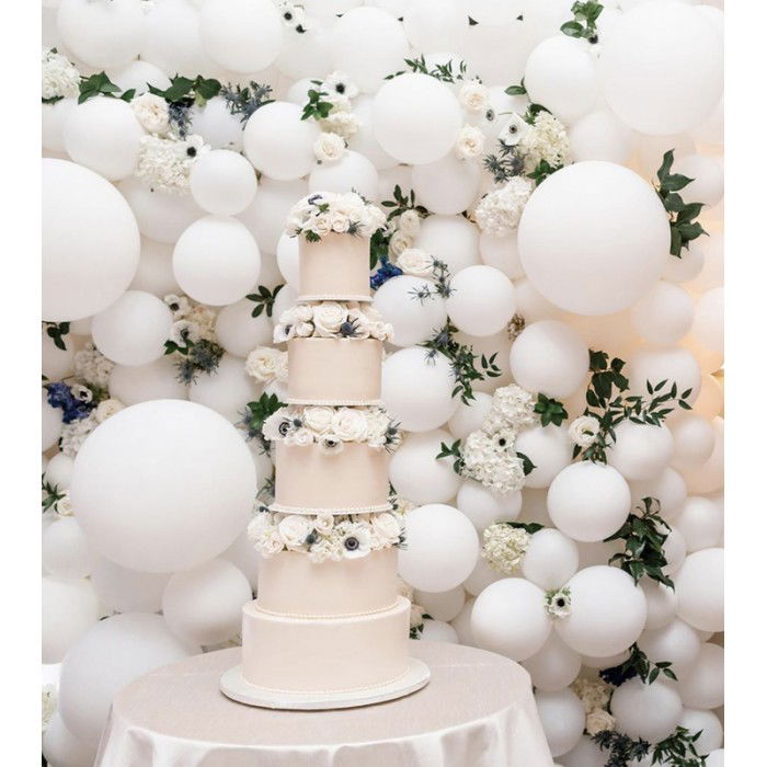 Set 12 Baloane, Flippy, din Latex Standard, 25 cm, Alb [4]