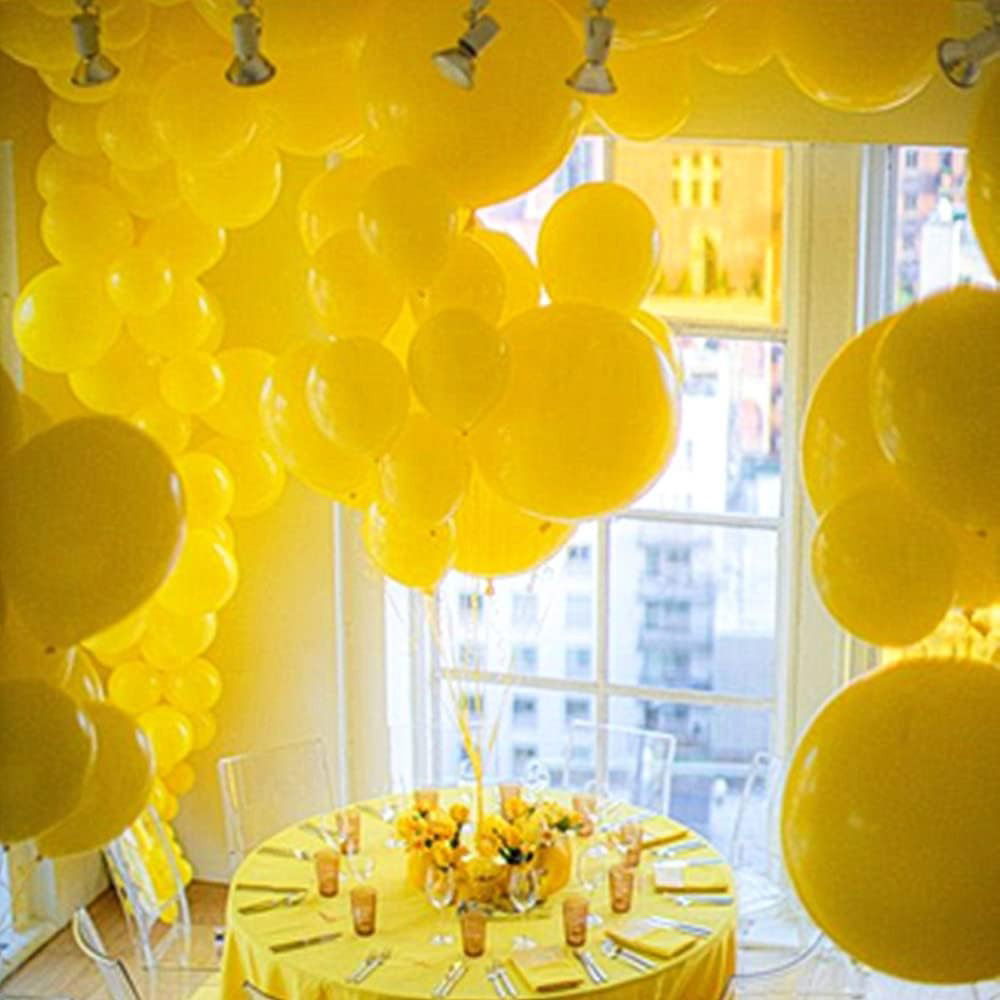 Set 12 Baloane, Flippy, din Latex Standard, 25 cm, Galben [4]