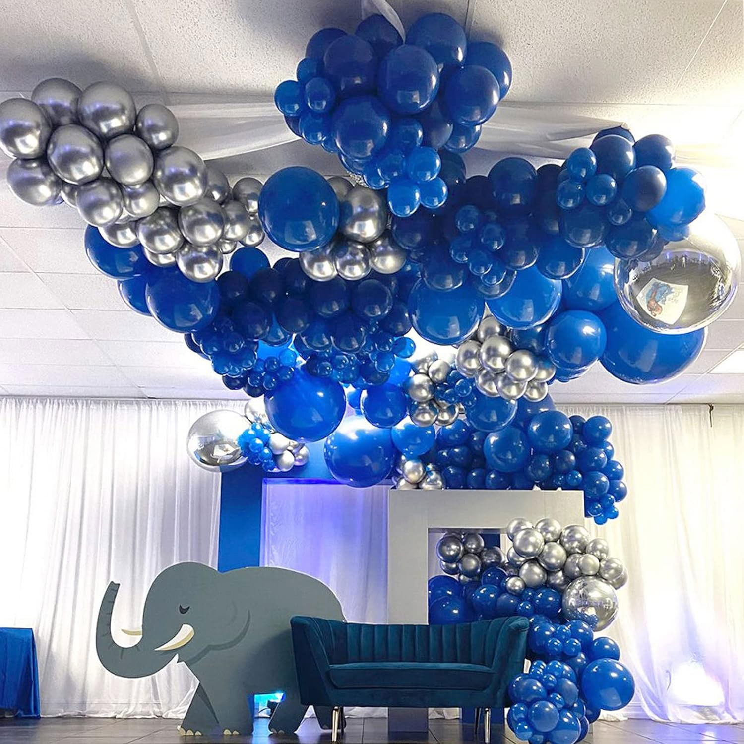 Set 12 Baloane, Flippy, din Latex Standard, 30 cm, Albastru [4]