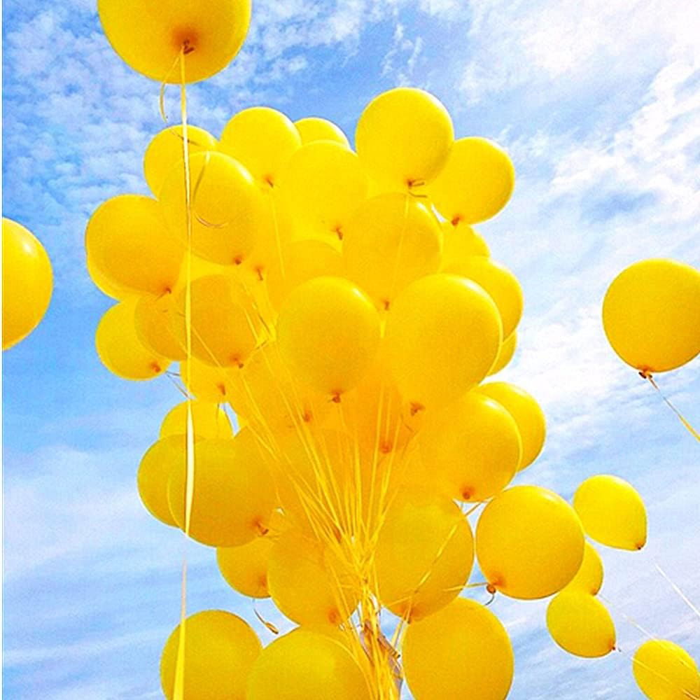 Set 12 Baloane, Flippy, din Latex Standard, 30 cm, Galben [6]