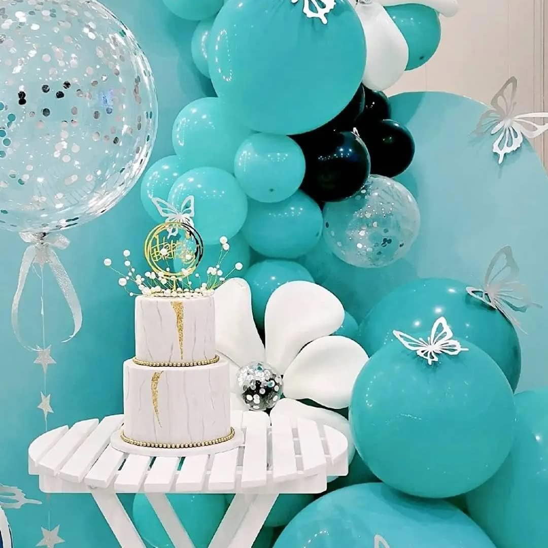 Baloane Latex - Set 12 Baloane, Flippy, din Latex Standard, 30 cm, Turcoaz