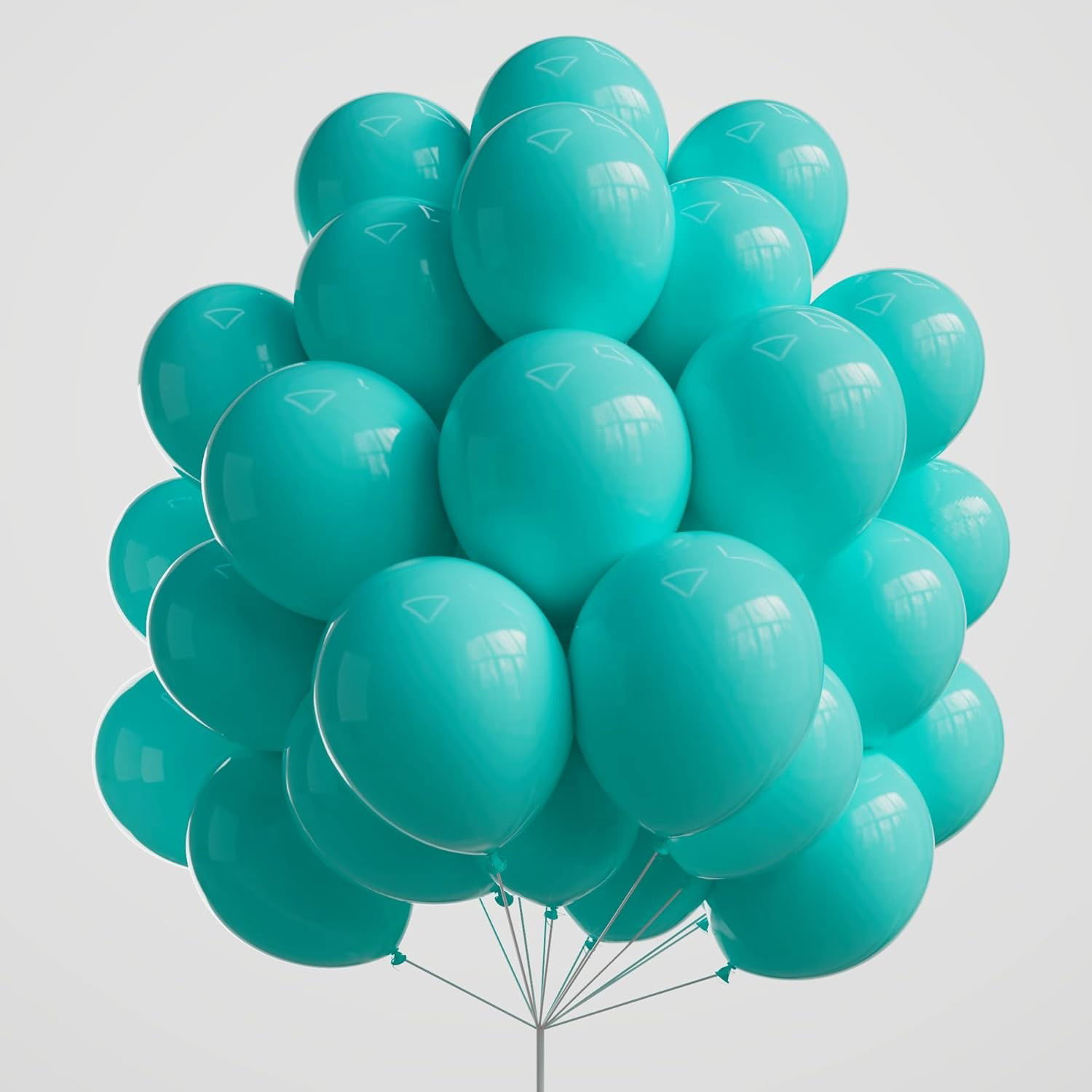 Set 12 Baloane, Flippy, din Latex Standard, 30 cm, Turcoaz [3]