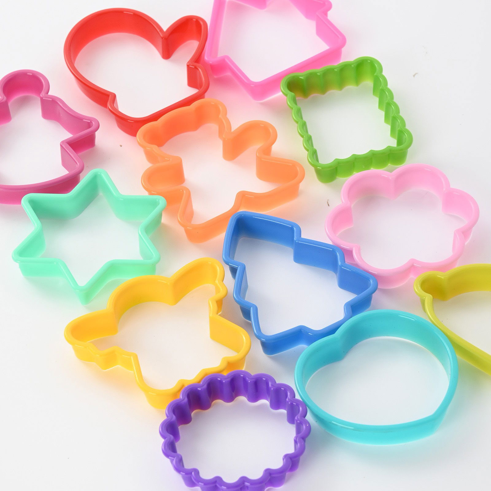 Set 12 forme pentru prajituri Flippy, material polipropilena, diverse forme, pentru orice ocazie, adancime 1.6 cm, 23.3 x 33.5 x 1.8 cm, multicolor [9]