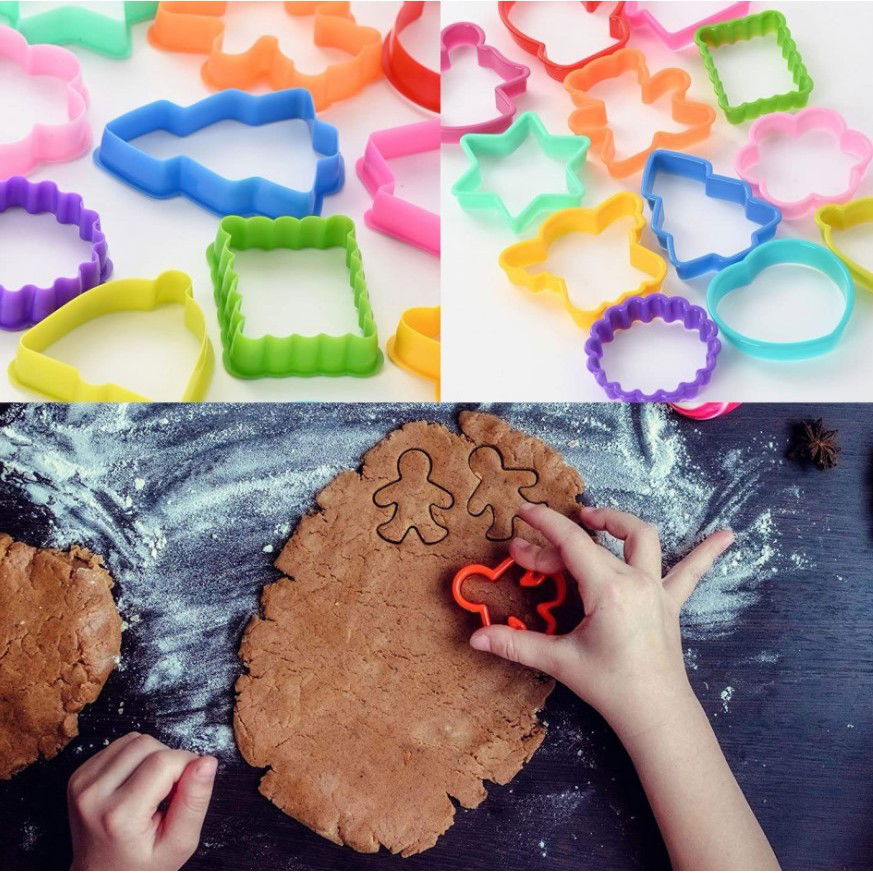 Set 12 forme pentru prajituri Flippy, material polipropilena, diverse forme, pentru orice ocazie, adancime 1.6 cm, 23.3 x 33.5 x 1.8 cm, multicolor [6]