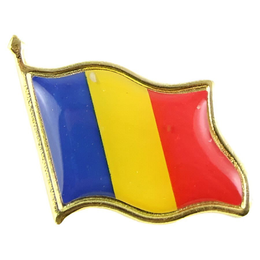 Set 12 Insigne Steag Tricolor Romania, Flippy, Model Brosa cu Ac de Siguranta, 20x20 mm [5]