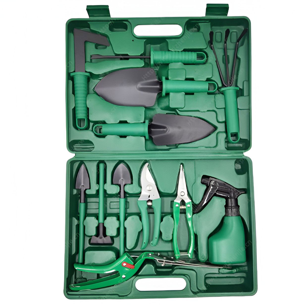 Set 12 Unelte de Gradina, Flippy, pentru Plantare Prelucrare Sol si Ingrijire Plante, Material PVC si Otel, Cutie Inclusa, 38 x 29 cm, Verde Deschis [3]