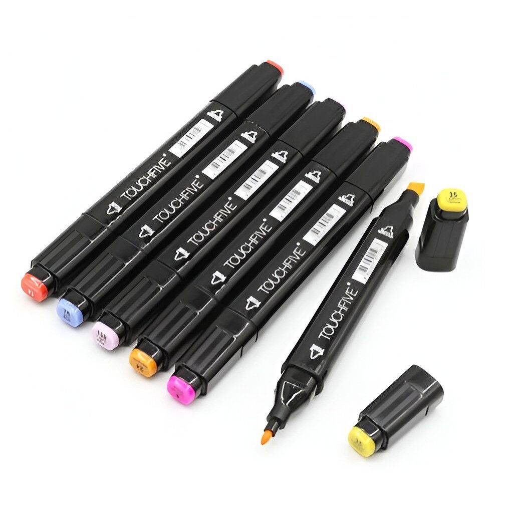 Set 120 Markere Duble, Flippy, pe Baza de Alcool, Geanta Impermeabila Inclusa, Culori Numerotate, 20.3 x 17.5 x 17 cm, Multicolor [4]