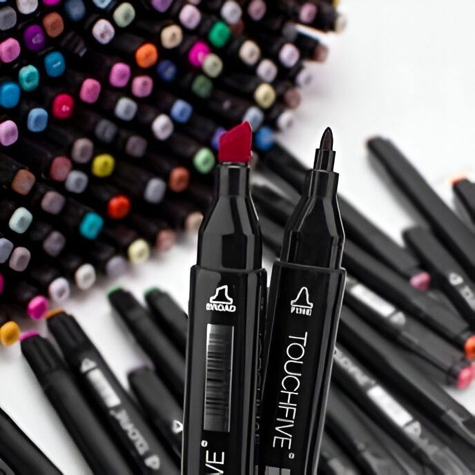 Set 120 Markere Duble, Flippy, pe Baza de Alcool, Geanta Impermeabila Inclusa, Culori Numerotate, 20.3 x 17.5 x 17 cm, Multicolor [6]