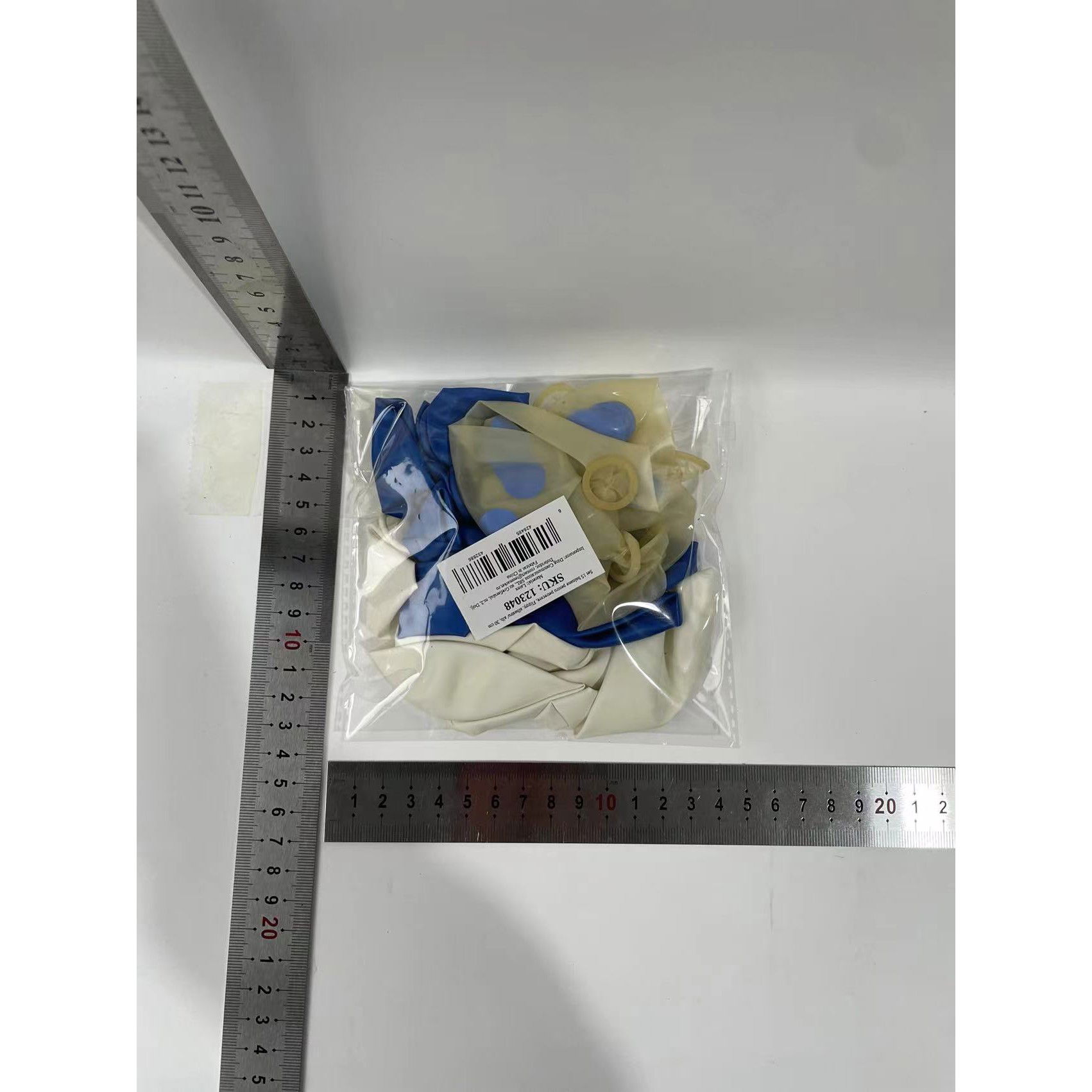 Set 15 baloane pentru petrecere, Flippy, albastru/ alb, 30 cm [6]