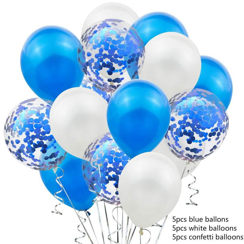 Set 15 baloane pentru petrecere, Flippy, albastru/ alb, 30 cm [4]