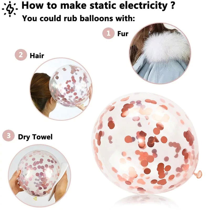 Set 15 baloane pentru petrecere, Flippy, rose gold/ alb, 30 cm [5]