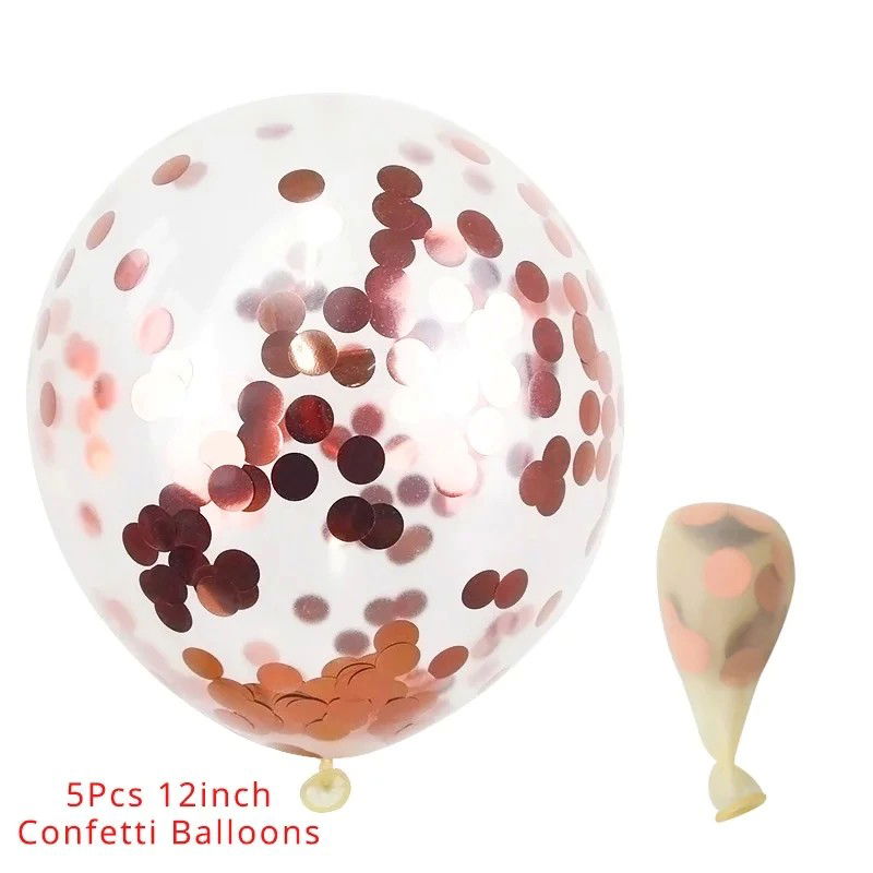 Set 15 baloane pentru petrecere, Flippy, rose gold/ alb, 30 cm [3]